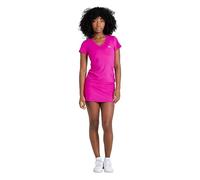 Sportkind Mädchen & Damen Tennis, Fitness, Sport T-Shirt, Kurzarm, V-Ausschnitt, UV-Schutz UPF 50+, atmungsaktiv, Berry pink, Gr. 134