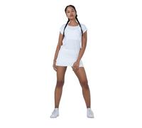 Sportkind Mädchen & Damen Tennis, Fitness, Sport T-Shirt Loose Fit, atmungsaktiv, UV-Schutz UPF 50+, Kurzarm, Weiss, Gr. S