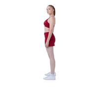 Sportkind Mädchen & Damen Tennis, Hockey, Golf Basic Skort, Rock mit Innenhose, atmungsaktiv, UV-Schutz, Bordeaux rot, Gr. 164