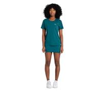 Sportkind Mädchen & Damen Tennis, Padel, Fitness, Sport T-Shirt Loose Fit Kurzarm, atmungsaktiv, UV-Schutz UPF 50+, Petrol Grün, Gr. L