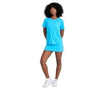 Sportkind Mädchen & Damen Tennis, Padel, Fitness, Sport T-Shirt Loose Fit Kurzarm, atmungsaktiv, UV-Schutz UPF 50+, Türkis, Gr. XXL