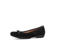 Ballerina GABOR, Damen, Gr. 38, schwarz, Ziegenveloursleder, klassisch, Schuhe, Flache Schuhe, Business Schuhe mit Hovercraft Luftkammern-Laufsohle (76193664-38) schwarz