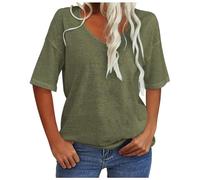 Sportliche Blusen Jeansbluse Strandtunika Extravagante Rückenfrei Spitzen Lagenlook Vorne Karo Geblümt Mode Winter 70er Frühlings Feincord Olivgrüne Einfarbig Tüll Corsage Angebote