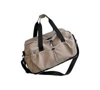 Sportliche, faltbare Reisetasche mit Nass- und Trocken-Aufbewahrungszonen, Stoff für Fitnessstudio-Kleidung, Badeanzüge und kurzstolperresistentes Fitness-Set, grau, Mass Beauty