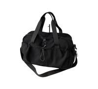 Sportliche, faltbare Reisetasche mit Nass- und Trocken-Aufbewahrungszonen, wasserdichter Stoff für Fitnessstudio, Kleidung, Badeanzüge und kurze Reisen, erweiterbare Sporttasche, Schwarz , Mass Beauty