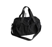 Sportliche faltbare Reisetasche mit Nass- und Trocken-Aufbewahrungszonen, wasserdichter Stoff für Fitnessstudio-Kleidung, Badeanzüge und kurze Reisen, Trocken- und Nass-Trennung, Schwarz