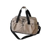 Sportliche, faltbare Reisetasche mit Nass- und Trocken-Aufbewahrungszonen, wasserdichter Stoff für Fitnessstudio, Kleidung, Badeanzüge und kurze Reisen, erweiterbare Sporttasche, grau, Mass Beauty