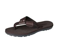 Sportliche Flip-Flop-Sandalen für Herren, Plateau-Slipper, breite Passform, für Sommer, Strand, leicht, Dusche, Walking, Slides, offene Zehen, rückenfrei, Fußgewölbeunterstützung, braun, 39 1/3 EU