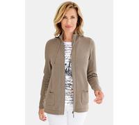 Sportliche Strickjacke braun 48