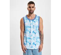 sportliches Just Rhyse Herren T-Shirt Rippbündchen Blau L