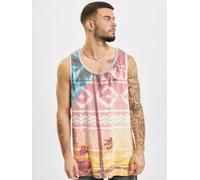 sportliches Just Rhyse Herren Tanktop Gelb/Rot/Blau 3XL