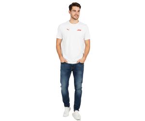 sportliches PUMA x F1 Formel 1 Motorsport Herren T-Shirt Baumwoll-Shirt F1 Klassiker 701228165 002 Weiß XS