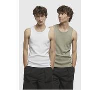 Urban Classics Ribbed Undershirt 2-Pack TB7650A Paleolive-3XL