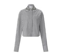 Sportmax - Hemdbluse Quagga mit Schmucksteinen - Größe 40 - schwarz