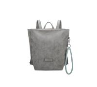 Sportrucksack FRITZI AUS PREUSSEN "Fritzi33N", Damen, Gr. B/H/T: 10cm, grau, Lederimitat, Rucksäcke, mit abnehmbarer Schlüsselschlange (66991056-0) grau