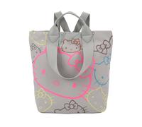Sportrucksack FRITZI AUS PREUSSEN "JU Limited Outline", Gr. B/H/T: 17cm, grau (stein), Nylon, bedruckt, Rucksäcke, im tollen Hello Kitty-Prints (28778708-0) stein