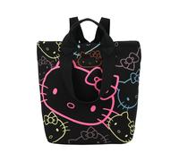 Sportrucksack FRITZI AUS PREUSSEN "JU Limited Outline", Gr. B/H/T: 17cm, schwarz, Nylon, bedruckt, Rucksäcke, im tollen Hello Kitty-Prints (27073517-0) schwarz