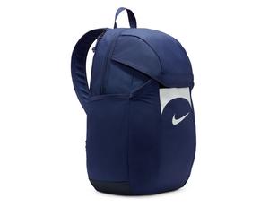Sportrucksack NIKE "NK ACDMY TEAM BKPK 2.3", blau (midnight navy, midnight navy, weiß), Rucksäcke, Obermaterial: 90% Polyester, 10% Nylon, für Training, 30 Liter Volumen, mit Vordertasche für Ball (84