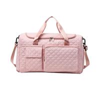 Sports Bag with Shoe Compartment, Large Capacity Gym Duffel Bag for Men, Widened Shoulder Strap, Wet and Dry Separation Design, Travel and Outdoor Bag with Small Pocket for Easy Organization, Rosa