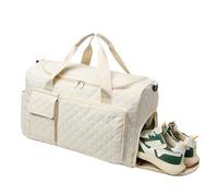 Sports Bag with Shoe Compartment, Large Capacity Gym Duffel Bag for Men, Widened Shoulder Strap, Wet and Dry Separation Design, Travel and Outdoor Bag with Small Pocket for Easy Organization, beige