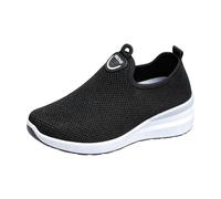 Sportschuhe Damen Schwarz Leichte Orthopädische Sneaker Rutschfest Sommer Laufschuhe Turnschuhe Breite FüßE Walkingschuhe Hallensportschuhe Mesh Atmungsaktiv Freizeitschuhe Fitnessschuhe 36-42