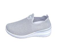Sportschuhe Damen Schwarz Leichte Orthopädische Sneaker Rutschfest Sommer Laufschuhe Turnschuhe Breite FüßE Walkingschuhe Hallensportschuhe Mesh Atmungsaktiv Freizeitschuhe Fitnessschuhe 36-42