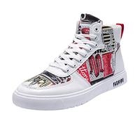 Sportschuhe Herren Turnschuhe High-Top Sneaker Straßenlaufschuhe Skateschuh personalisierte Graffiti Basketballschuhe Outdoor Fitnessschuhe Atmungsaktiv Running Shoes, Geschenke für MäNner