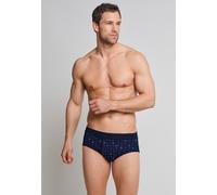Slip SCHIESSER "Essentials", Herren, Gr. 6, blau (815, blau), Feinripp, Obermaterial: 100% Baumwolle, körpernah, Unterhosen Slip, mit Eingriff, Feinripp-Qualität, Softbund, kariert, Baumwolle (2317225