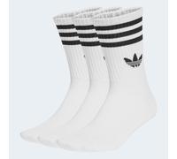 Sportsocken ADIDAS ORIGINALS "3-STREIFEN CREW 3ER-PACK", Damen, Gr. L (43/45), weiß (weiß, weiß, weiß), Obermaterial: 49% Baumwolle, 48% Polyester, 2% Elasthan, 1% sonstige Fasern, Socken Sportsocken,