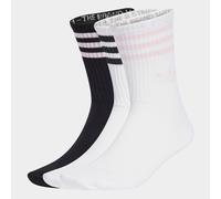 Sportsocken ADIDAS ORIGINALS "3-STREIFEN CREW 3ER-PACK", Herren, Gr. L (43/45), weiß (weiß, schwarz, clear pink), Obermaterial: 49% Baumwolle, 48% Polyester, 2% Elasthan, 1% sonstige Fasern, Socken Sp