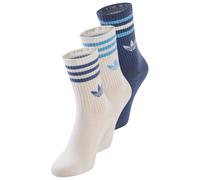 Sportsocken ADIDAS ORIGINALS "3-STREIFEN CREW 3ER-PACK", Herren, Gr. M (40/42), crew blau, weiß, weiß, Obermaterial: 49% Baumwolle, 48% Polyester, 2% Elasthan, 1% Polyamid, Socken Sportsocken, für Lau