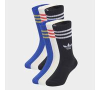 Sportsocken ADIDAS ORIGINALS "3-STREIFEN KIDS CREW 6 PARA", Mädchen, Gr. 19-21, bold blau, cloud weiß, schwarz, Obermaterial: 60% Baumwolle, 27% Polyester, 8% Polyamid, 5% Elasthan, Socken Sportsocken