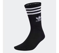 Sportsocken ADIDAS ORIGINALS "3 STRIP CRW 6PP", Damen, Gr. S (37/39), schwarz, Obermaterial: 52% Baumwolle, 44% Polyester, 3% Elasthan, 1% sonstige Fasern, Socken Sportsocken, für Laufen, 6er-Pack, mi