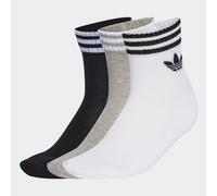 Sportsocken ADIDAS ORIGINALS "3S ANKLE S 3P", Damen, Gr. S (37/39), schwarz-weiß (weiß, medium grau heather, schwarz), Obermaterial: 78% Baumwolle, 19% Polyester, 2% Elasthan, 1% sonstige Fasern, Sock