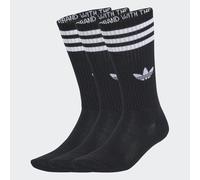 Sportsocken ADIDAS ORIGINALS "3S HIGH CR S 3P", Herren, Gr. S (37/39), schwarz (schwarz, schwarz, schwarz), Obermaterial: 51% Baumwolle, 46% Polyester, 2% Elasthan, 1% sonstige Fasern, Socken Sportsoc