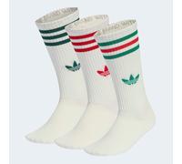 Sportsocken ADIDAS ORIGINALS "3S HIGH CR S 3P", Herren, Gr. M, sanftes weiß, sanftes weiß, sanftes weiß, Obermaterial: 51% Baumwolle, 46% Polyester, 2% Elasthan, 1% sonstige Fasern, Socken Sportsocken