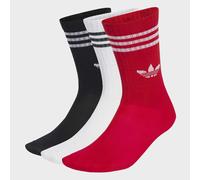 Sportsocken ADIDAS ORIGINALS "CREW SOCK 3P", Mädchen, Gr. 22-24, better scarlet, schwarz, weiß, Obermaterial: 60% Baumwolle, 27% Polyester, 8% Polyamid, 5% Elasthan, Socken Sportsocken (63777461-22) b