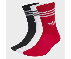 Sportsocken ADIDAS ORIGINALS "CREW SOCK 3P", Mädchen, Gr. 22-24, better scarlet, schwarz, weiß, Obermaterial: 60% Baumwolle, 27% Polyester, 8% Polyamid, 5% Elasthan, Socken Sportsocken (63777461-22) b