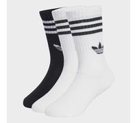 Sportsocken ADIDAS ORIGINALS "CREW SOCK 3P", Mädchen, Gr. 22-24, weiß, schwarz, Obermaterial: 60% Baumwolle, 27% Polyester, 8% Polyamid, 5% Elasthan, Socken Sportsocken (73533126-22) weiß, schwarz