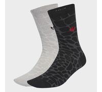 Sportsocken ADIDAS ORIGINALS "CROCO CR S 2P", Damen, Gr. L (43/45), schwarz, grau three, Obermaterial: 44% Baumwolle, 32% Polyester, 21% Polyamid, 3% Elasthan, Socken Sportsocken (32414331-L) schwarz,