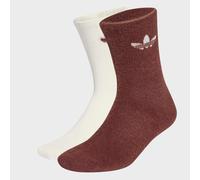 Sportsocken ADIDAS ORIGINALS "FLUFFY CREW 2 PAAR", Damen, Gr. L (43/45), wonder quartz, sanftes weiß, Obermaterial: 86% Polyamid, 12% Polyester, 2% Elasthan, Socken Sportsocken (33652231-L) wonder qua