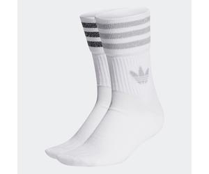 Sportsocken ADIDAS ORIGINALS "GLT CREW SCK", Damen, Gr. L (43/45), weiß (weiß, grau two, schwarz), Obermaterial: 65% Baumwolle, 31% Polyester, 3% Elasthan, 1% sonstige Fasern, Socken Sportsocken, wade