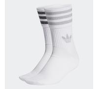 Sportsocken ADIDAS ORIGINALS "GLT CREW SCK", Damen, Gr. XL (46/48), weiß (weiß, grau two, schwarz), Obermaterial: 65% Baumwolle, 31% Polyester, 3% Elasthan, 1% sonstige Fasern, Socken Sportsocken, wad