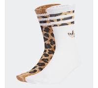Sportsocken ADIDAS ORIGINALS "LEO CREW S 2P", Damen, Gr. XL (46/48), braun (bronze strata, schwarz), Obermaterial: 54% Baumwolle, 23% Polyester, 21% Polyamid, 2% sonstige Fasern, Socken Sportsocken (2