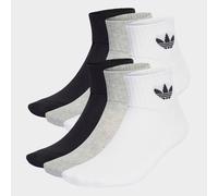 adidas Originals Mid Ankle Socken, 6 Paar - Herren, White / Medium Grey Heather / Black - 11-12.5