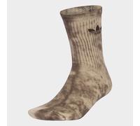 Sportsocken ADIDAS ORIGINALS "TIE DYE CREW, 3 PAAR", Damen, Gr. L (43/45), sanftes weiß, wonder beige, schwarz braun, Obermaterial: 52% Baumwolle, 45% Polyester, 2% Elasthan, 1% Polyamid, Socken Sport