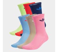 Sportsocken ADIDAS ORIGINALS "TR CREW S 6P", Herren, Gr. L (43/45), ash blau, night indigo, lucid rot, Obermaterial: 65% Baumwolle, 31% Polyester, 3% Elasthan, 1% sonstige Fasern, Socken Sportsocken,