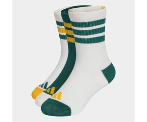 Sportsocken ADIDAS PERFORMANCE "3-STREIFEN KIDS, KNÖCHELLANG, MIT POLSTERUNG, 3ER-PACK", Mädchen, Gr. 28-30, weiß (sanftes weiß, collegiate grün, sanftes weiß), Obermaterial: 63% Baumwolle, 32% Polyes