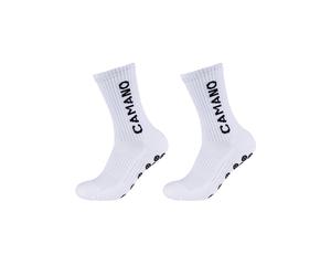 Sportsocken CAMANO "2er Pack", Damen, Gr. 39-42, weiß, 71% Polyester, 24% Baumwolle, 4% Elastodien, 1% Elasthan, bestickt, Socken Sportsocken (51492850-39) weiß