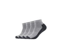 camano Socken mit Label-Print im 4er-Pack in Mittelgrau, Größe 39/42